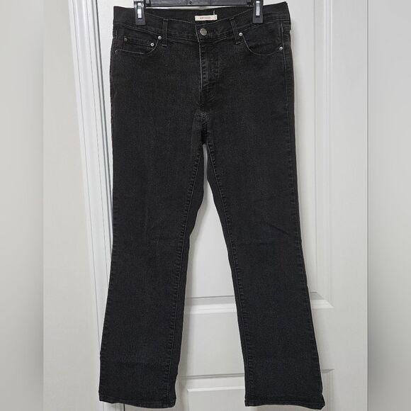 Levi's 505 Jeans Women’s Sz l2S 31x30 (32x28) Black Mid-Rise Straight Leg - Picture 1 of 10